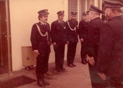 II połowa lat 80-tych. Wizyta 17 komendantów wojewódzkich w nadolskiej strażnicy, na czele z Komendantem Głównym Straży Pożarnej.