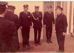 II połowa lat 80-tych. Wizyta 17 komendantów wojewódzkich w nadolskiej strażnicy, na czele z Komendantem Głównym Straży Pożarnej.