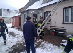 Pożar sadzy w kominie w Kostkowie - 26.01.2011
