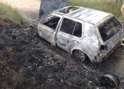 Pożar samochodu w Słuszewie - 12.07.2011