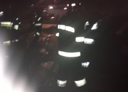 Pożar składowiska palet w Strzebielinku - 01.02.2012