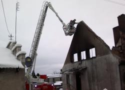 Pożar domu w Ciekocinku - 08.02.2012