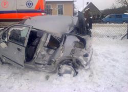 Wypadek samochodowy w Rybnie - 09.02.2012