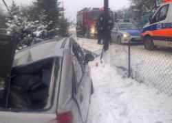 Wypadek samochodowy w Rybnie - 09.02.2012
