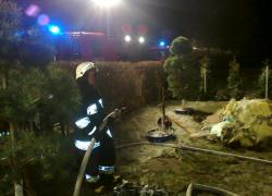Pożar domu w Perlinie - 03.04.2012