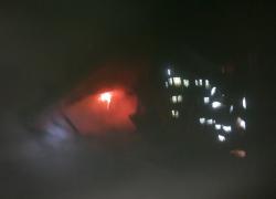 Pożar stodoły w Bychowie.