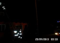 Pożar sadzy w kominie w Opalinie - 29.04.2013