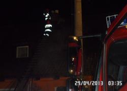 Pożar sadzy w kominie w Opalinie - 29.04.2013