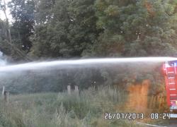 Pożar balotów słomy w Lisewie - 27.07.2013