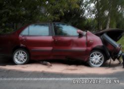 Wypadek samochodowy na trasie Czymanowo - Opalino - 9.08.2013