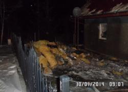 Pożar budynku mieszkalnego w Gniewinie - 30.01.2014