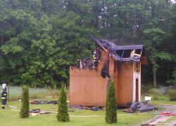 Pożar domu w Tadzinie - 23.06.2014