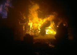 Pożar domu w Salinku - 02.01.2015