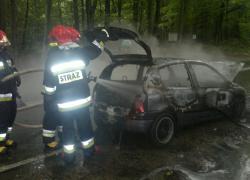 Pożar samochodu na trasie Czymanowo – Gniewino - 07.09.2015