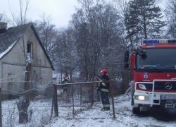 Pożar domu w Toliszczku - 13.01.2016