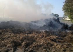 Pożary stert słomy w Lisewie - 11.09.2016