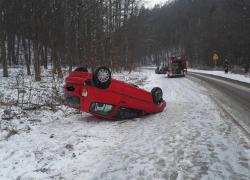 Wypadek samochodowy w Czymanowie