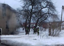 Pożar budynku mieszkalnego w Kostkowie - 28.02.2018