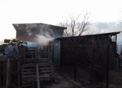 Pożar pomieszczenia gospodarczego w Lisewie - 17.03.2018