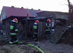 Pożar pomieszczenia gospodarczego w Lisewie - 17.03.2018