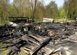 Pożar pomieszczenia gospodarczego w Lisewie - 10.05.2018
