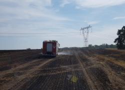 Pożar zboża w okolicy miejscowości Chynowie - 29.07.2019