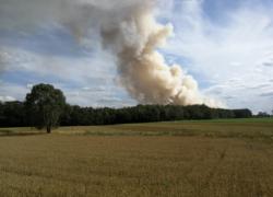 Pożar ścierniska w Gniewinie - 15.08.2019