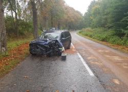 Wypadek samochodowy na trasie Opalino-Rybno - 01.10.2020