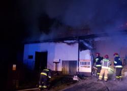 Pożar budynku gospodarczego w Tadzinie - 23.10.2020
