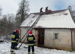 Pożar sadzy w kominie w Toliszczku - 28.01.2021