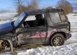 Wypadek samochodowy w Strzebielinku - 28.01.2021