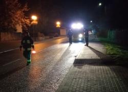 Plama substancji ropopochodnej na drodze w Gniewinie - 16.10.2021