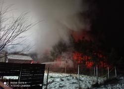 Pożar sterty słomy w Nadolu - 26.12.2021