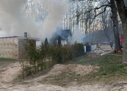 Pożar domu w Tadzinie
