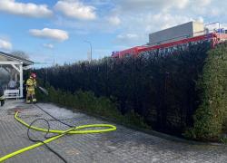 Pożar żywopłotu w Nadolu na ul. Kaszubskiej - 13.05.2022