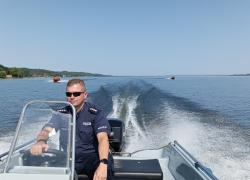 Wsparcie działań policji na jeziorze Żarnowieckim - 20.07.2022
