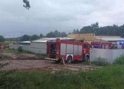 Pożar zakładu przetwórstwa drzewnego w Opalinie