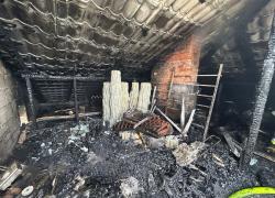 Pożar kotłowni w mleczarni w Perlinie - 5.05.2023