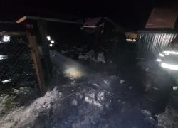Pożar drewnianej szopy w Lisewie - 05.12.2023
