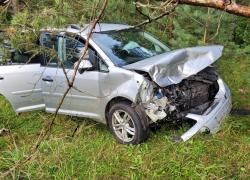 Wypadek samochodowy na trasie Czymanowo - Kartoszyno - 17.09.2025