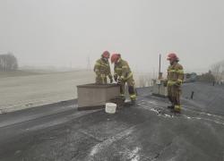 Pożar sadzy w kominie w Bychowie - 30.12.2025