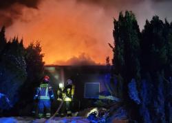 Pożar budynku wielorodzinnego w Nadolu