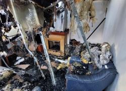 Pożar budynku wielorodzinnego w Nadolu - 02.03.2026