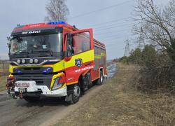 Substancja powodująca śliskość jezdni w Czymanowie - 25.03.2026