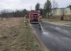 Substancja powodująca śliskość jezdni w Czymanowie - 25.03.2026