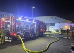 Pożar w zakładzie produkcyjnym w Strzebielinku - 10.07.2026